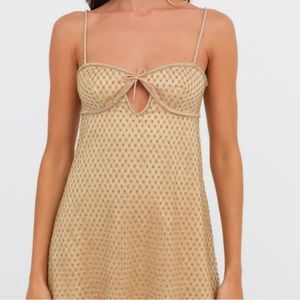 For Love and Lemons Glitter Slip Dress